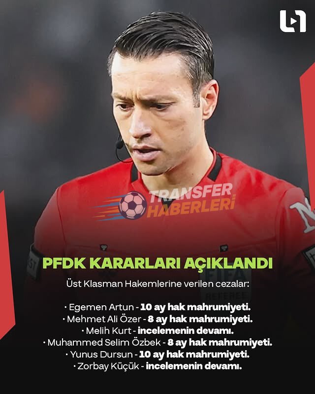 PFDK Kararları Açıklandı: Sergen Yalçın ve Önemli Oyunculara Cezalar