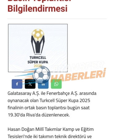 Gazetelerde Süper Kupa Sonrası Fenerbahçe ve Galatasaray Gündemi: Transfer İddiaları ve Yeni Gelişmeler